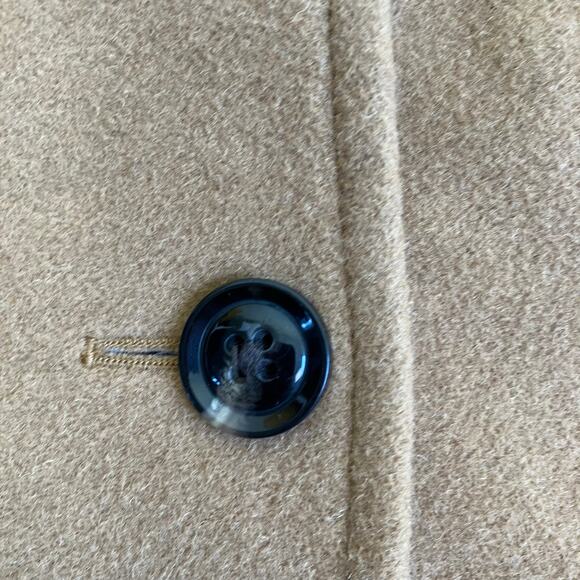 LANDS’ END Womens 16P Camel Wool Blend Mid-Length Peacoat Car Coat - Picture 15 of 16